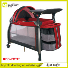 Fabricant NOUVEAU Safety Baby Playpen Double couche avec matelas Canopy avec jouets 3 Layer Storage Shelf